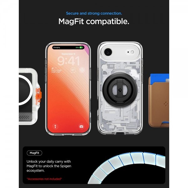 Spigen iPhone Air Cover Ultra Hybrid Zero One MagFit Natural Titanium