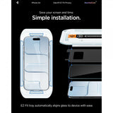 Spigen iPhone Air Skærmbeskytter GLAS.tR EZ Fit Privacy 2-pak