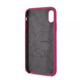 Karl Lagerfeld iPhone X/Xs Cover Silikone Lagerfeld Guld Logo Magenta