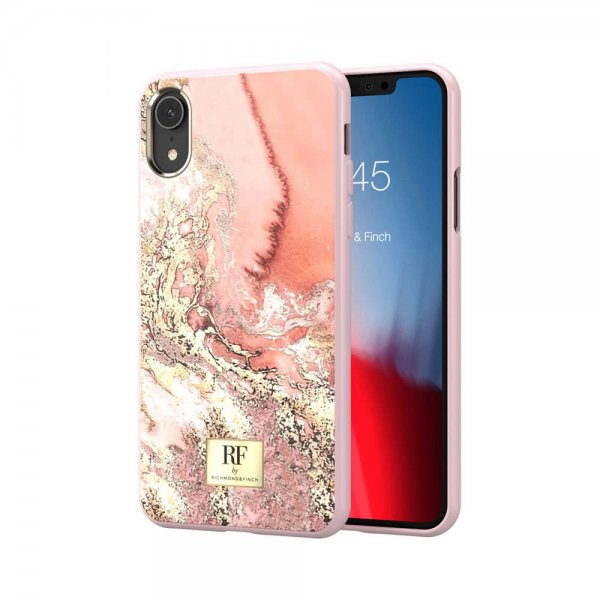 Richmond & Finch iPhone Xr Cover Pink Marble Gold