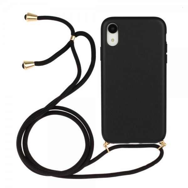 iPhone Xr Cover med Rem Sort