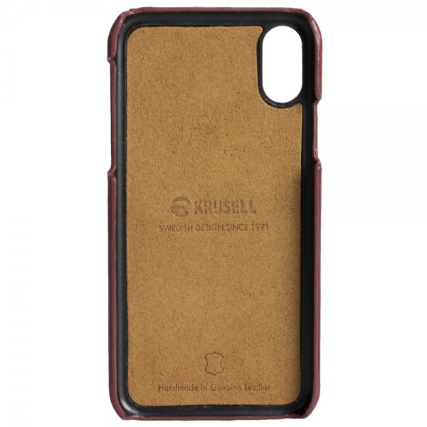 Krusell iPhone Xr Cover Sunne Cardcover Vintage Red