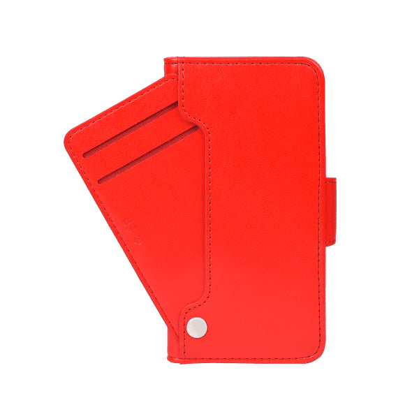 iPhone Xs Max Etui Udfoldelig Kortlomme Rød