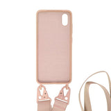 iPhone X/iPhone Xs Cover Silikone med Halskæde Rosa