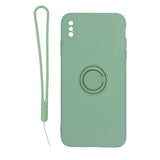 iPhone X/iPhone Xs Cover Silikone med Ringholder Grøn
