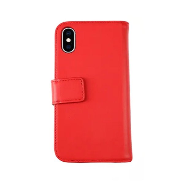 Rvelon iPhone X/iPhone Xs Cover Ægte Læder Rød