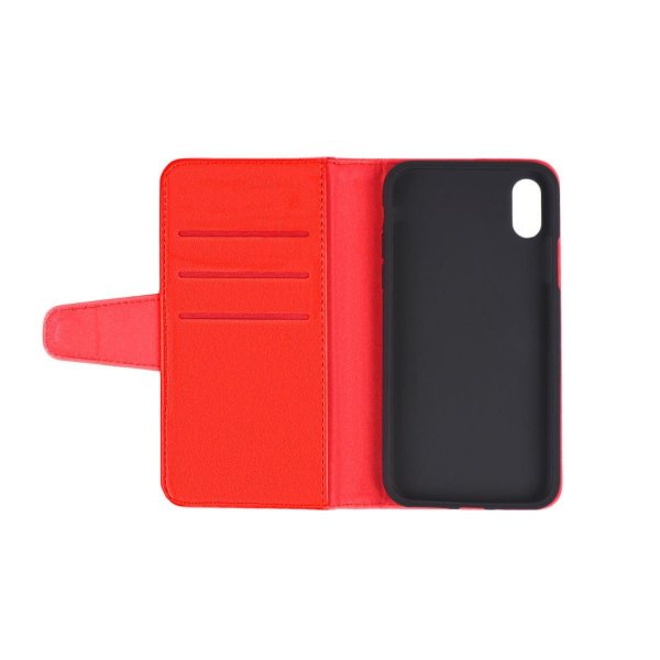 iPhone X/iPhone Xs Etui Udfoldelig Kortlomme Rød