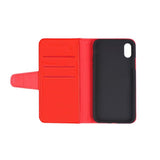iPhone X/iPhone Xs Etui Udfoldelig Kortlomme Rød