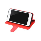 iPhone X/iPhone Xs Etui Udfoldelig Kortlomme Rød
