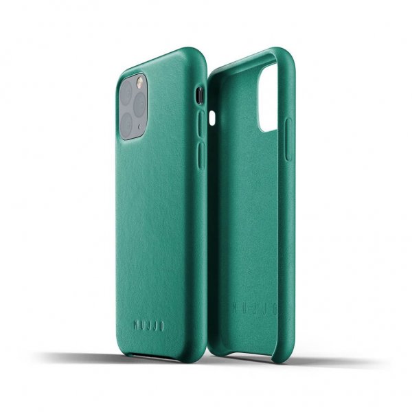 Mujjo iPhone 11 Pro Cover i fuldnarvet læder Alpegrøn