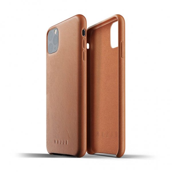 Mujjo iPhone 11 Pro Max cover fuld læder, Tan