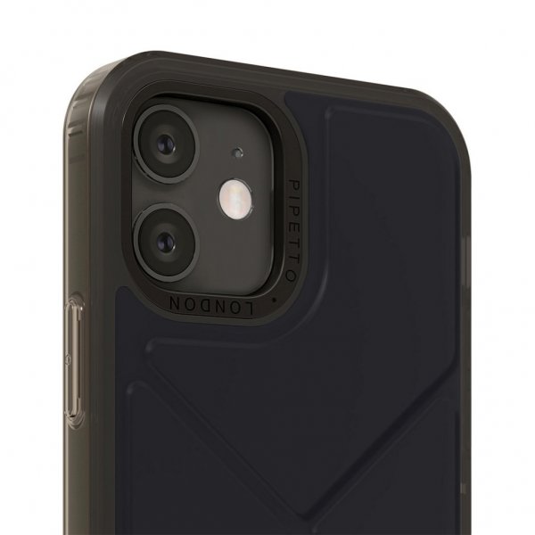 Pipetto iPhone 12 Mini Cover Origami Snap Mørkeblå