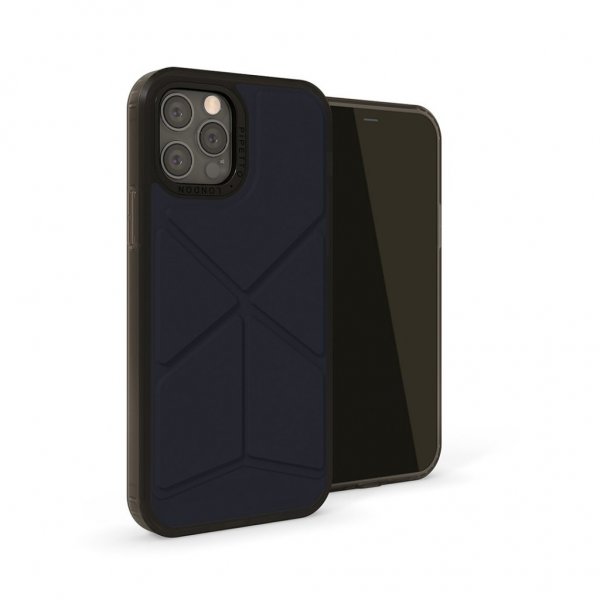 Pipetto iPhone 12 Pro Max Skal Origami Snap Mørkeblå