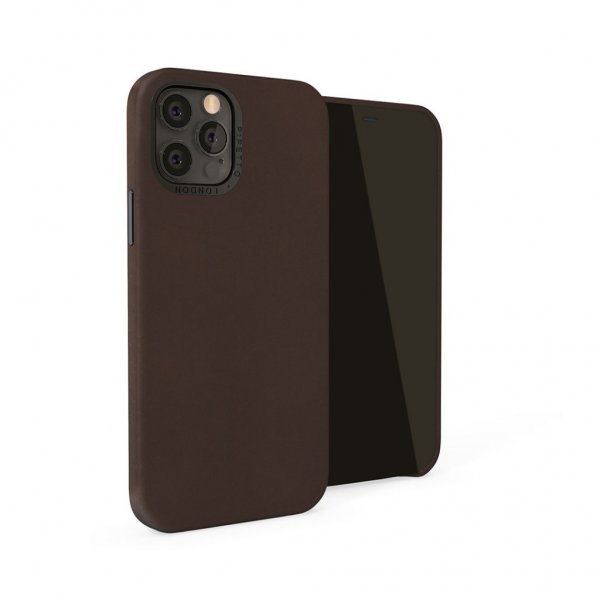 Pipetto iPhone 12 Pro Max Magnetic Læder Cover med Magnetholder Brun