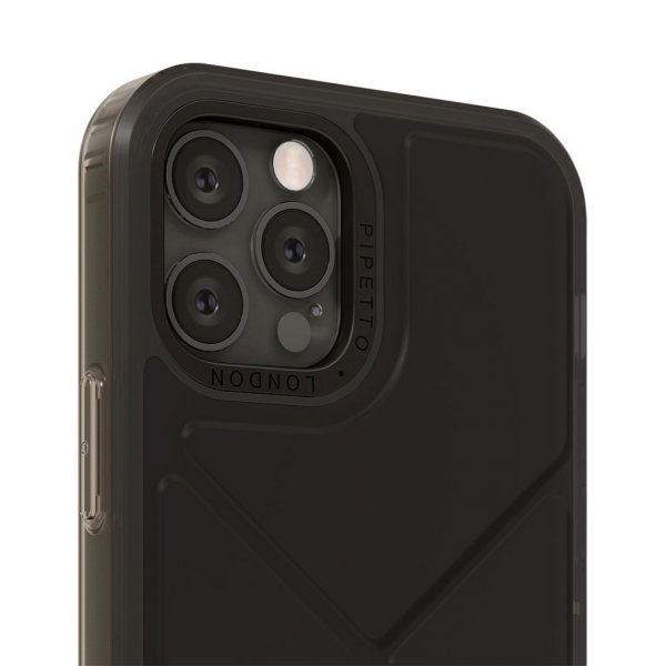 Pipetto Origami Snap til iPhone 12/12 Pro Sort