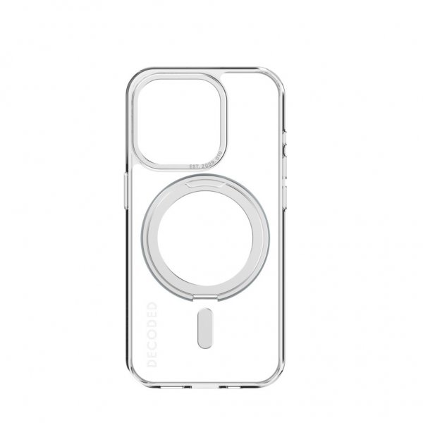 Decoded iPhone 15 Pro Cover af genanvendt plast Transparant Loop Stand Bagcover Klar