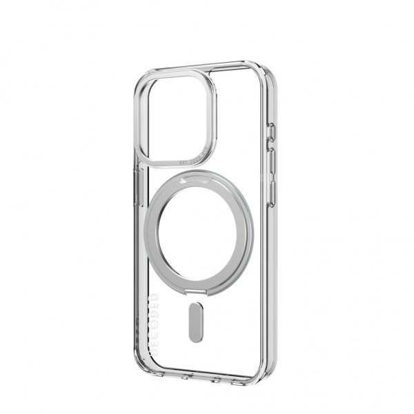 Decoded iPhone 15 Pro Cover af genanvendt plast Transparant Loop Stand Bagcover Klar