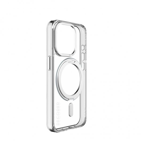 Decoded iPhone 15 Pro Cover af genanvendt plast Transparant Loop Stand Bagcover Klar