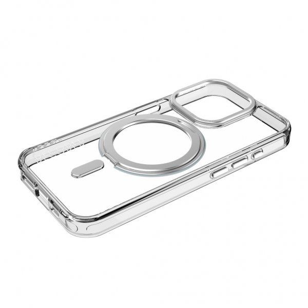 Decoded iPhone 15 Pro Cover af genanvendt plast Transparant Loop Stand Bagcover Klar