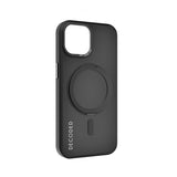 Decoded iPhone 15 Cover Genbrugsplast Transparent Loop Stand Bagside Cover Sort