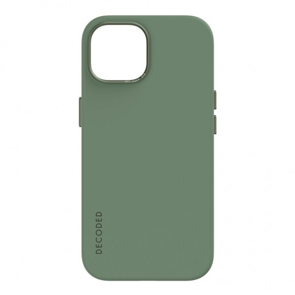 Decoded iPhone 15 Plus Cover Silikone Bagside Sage Leaf Green