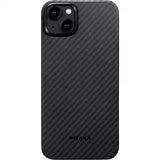 Pitaka iPhone 15 Cover MagEZ Case 4 Sort/Grå Twill