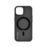 Decoded iPhone 15 Cover Genbrugsplast Transparent Loop Stand Bagside Cover Sort