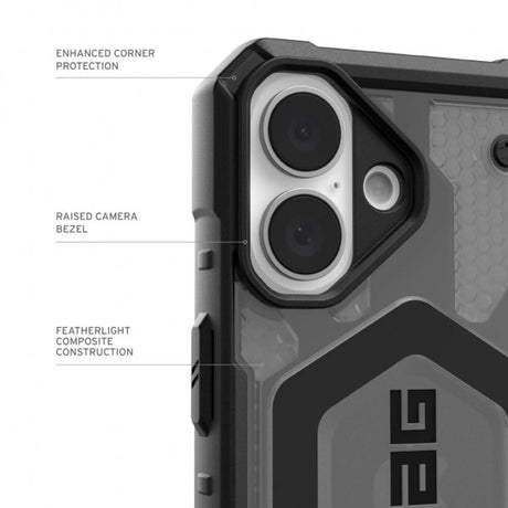 Urban Armor Gear (UAG) iPhone 16 Cover Pathfinder Clear MagSafe Ash