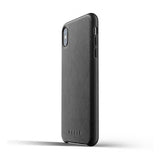 Mujjo iPhone Xs Max Cover Fuld Læder Case Sort