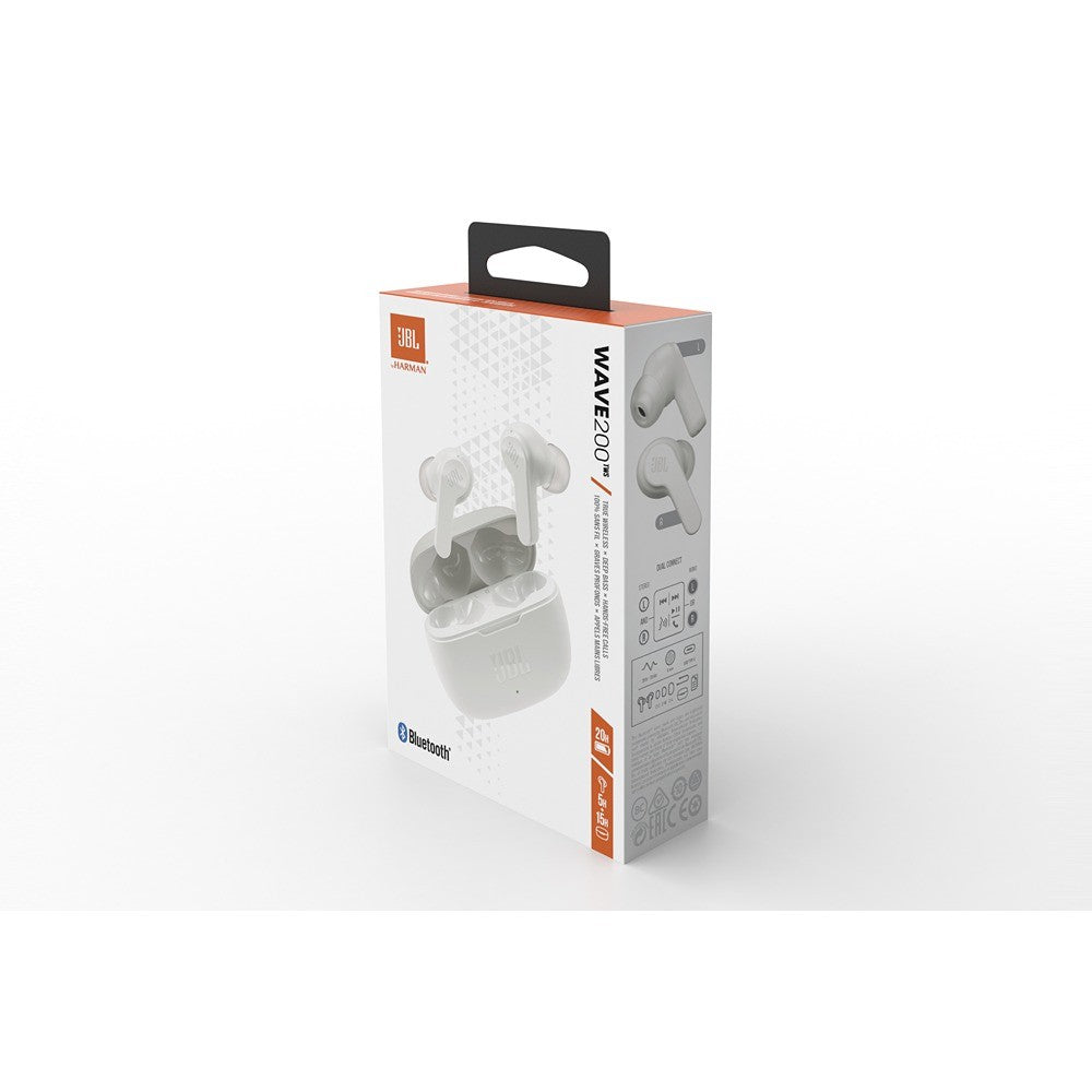 JBL Trådløse Høretelefoner Wave 200 Hvid