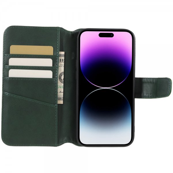 Nordic Covers iPhone 14 Pro Essential Lædercover Juniper Green