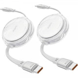 iOttie Kabel 100W optrækkelig USB-C 2-pak hvid