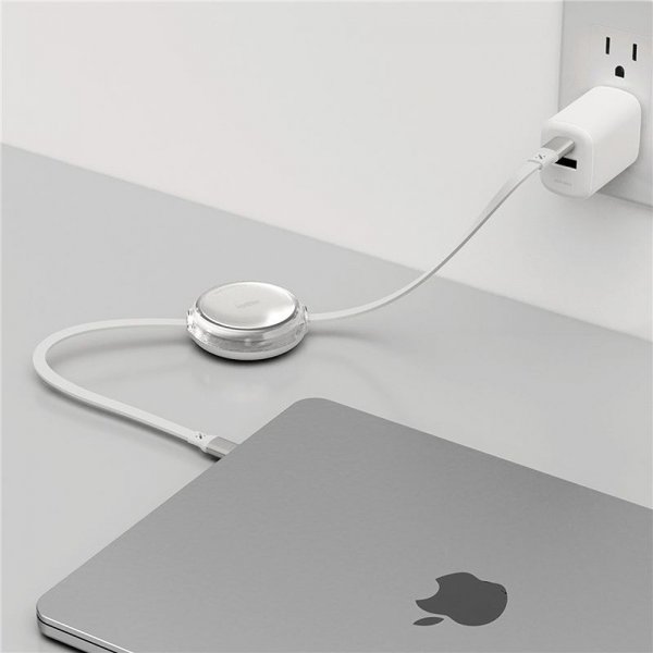 iOttie Kabel 100W optrækkelig USB-C 2-pak hvid