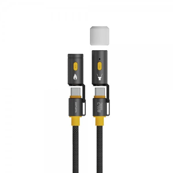 4smarts Kabel 3in1 USB-C Set Explorer 240W 1.5m Sort