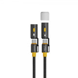 4smarts Kabel 3in1 USB-C Set Explorer 240W 1.5m Sort