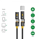 4smarts Kabel 3in1 USB-C Set Explorer 240W 1.5m Sort