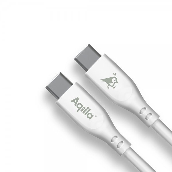 Aqiila Kabel Cablebird CS11 USB-C til USB-C 60W 1m Hvid