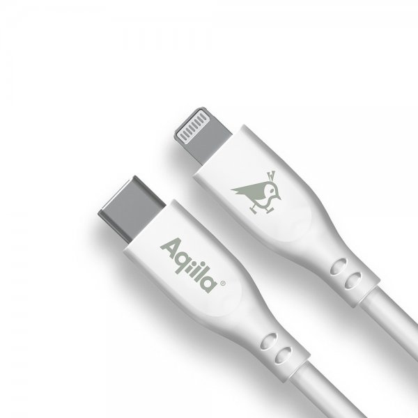 Aqiila Kabel Cablebird CS22 USB-C til Lightning 60W 2m Hvid