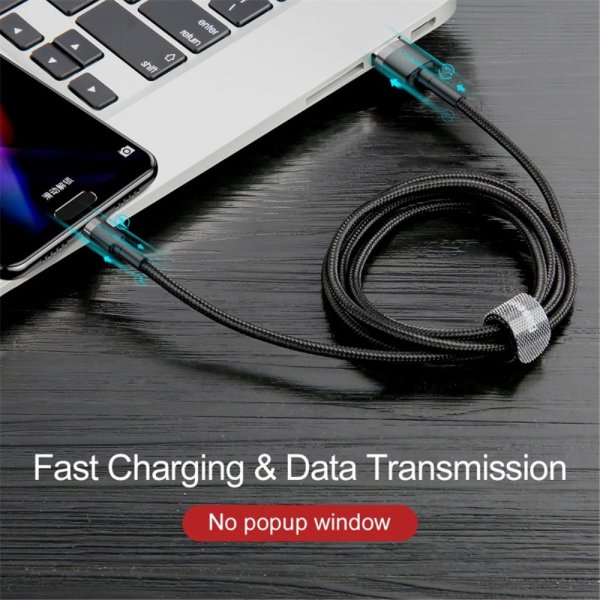 Baseus Kabel Cafule Cable USB-A/USB-C 3m Grå Sort