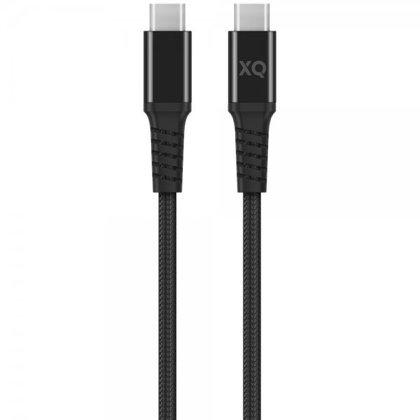 Xqisit Kabel Flettet USB-C til USB-C 2m Sort
