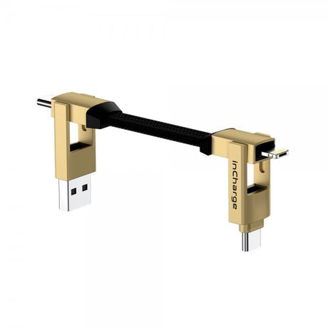 Rolling Square Kabel inCharge 6 Nøglering Saturn Gold
