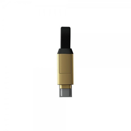 Rolling Square Kabel inCharge 6 Nøglering Saturn Gold
