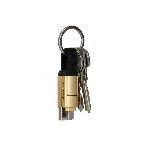 Rolling Square Kabel inCharge 6 Nøglering Saturn Gold