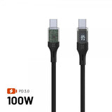 Fixed Kabel med Display USB-C/USB-C 100W 2m