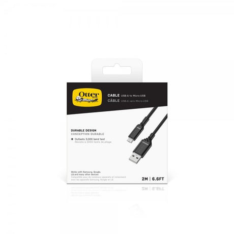 Otterbox Kabel Micro-USB til USB-A 2m Sort