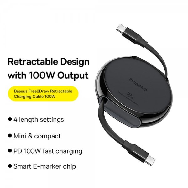 Baseus Kabel Pathfinder Series Free2Draw Type-C til Type-C 100W 1m