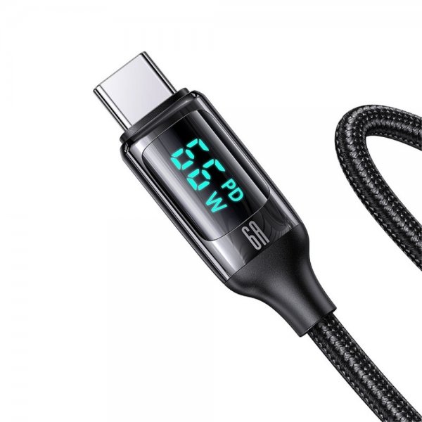 USAMS Kabel U78 Display USB-A/USB-C 1.2 m Sort