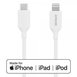 Deltaco Kabel USB-C Kabel med Lightning Stik 1m Hvid