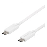 Deltaco Kabel USB-C til USB-C 2 meter Hvid