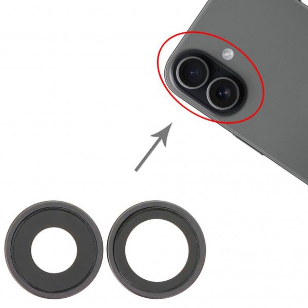 Kameralinser med ram til iPhone 17 - Sort